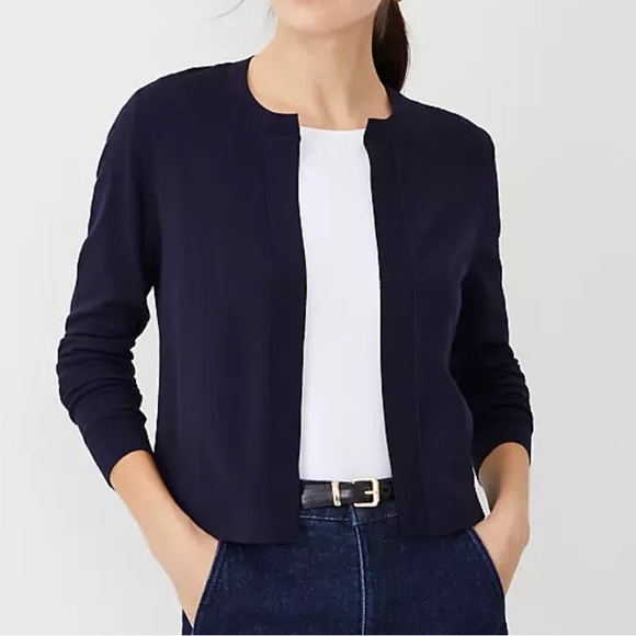 NEW with tags - Ann Taylor - Navy Blue Open Front Cardigan - XL - Picture 1 of 7